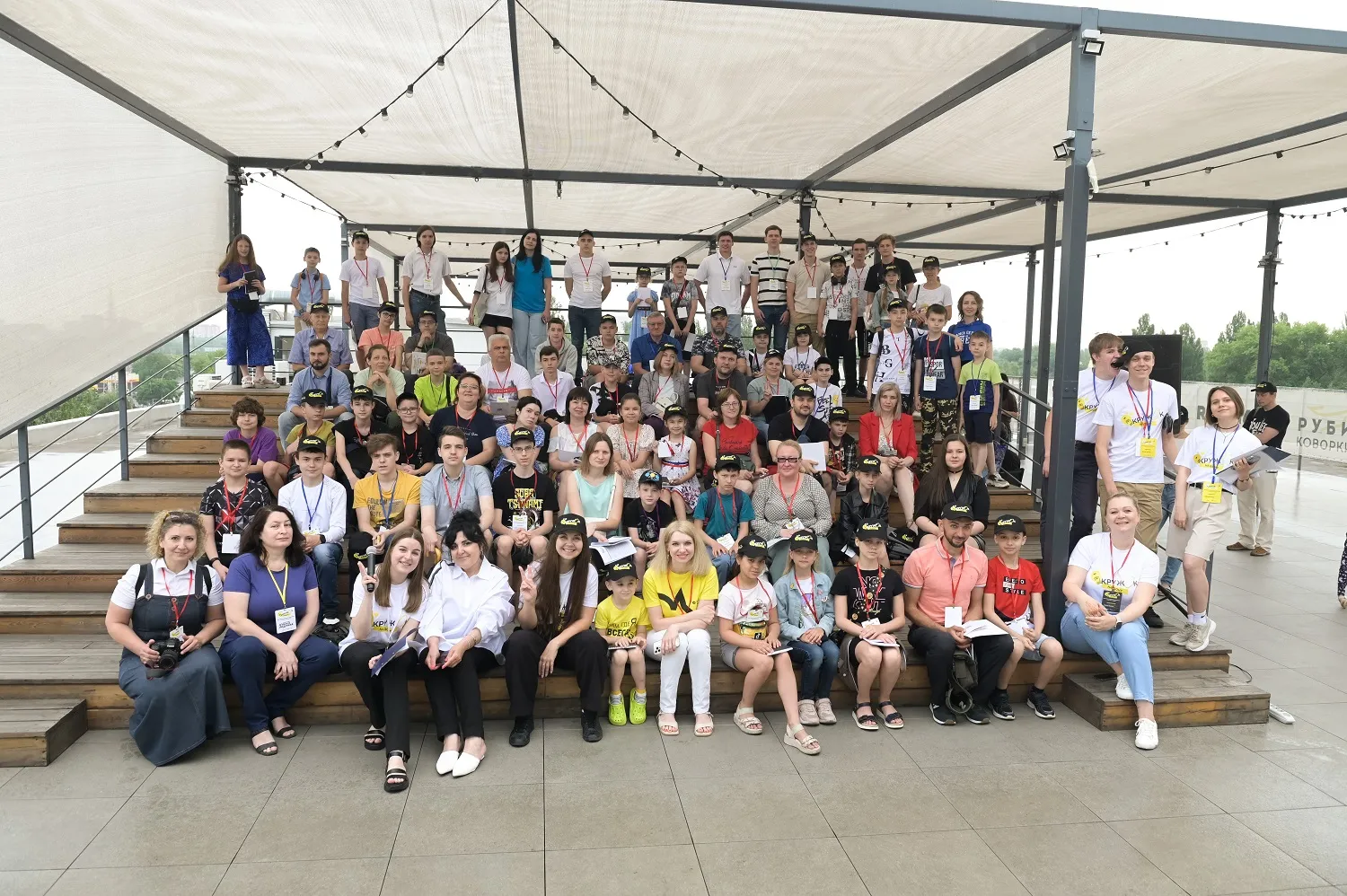 Групповая фотография на крыше коворкинга Рубин