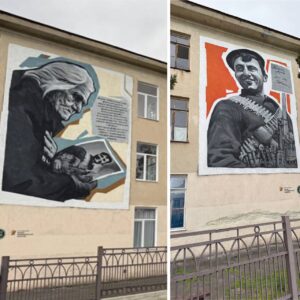 История мурала «Мать и сын» в г. Ткуарчал